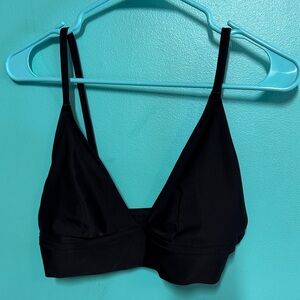 Aerie Black Triangle Bikini Top